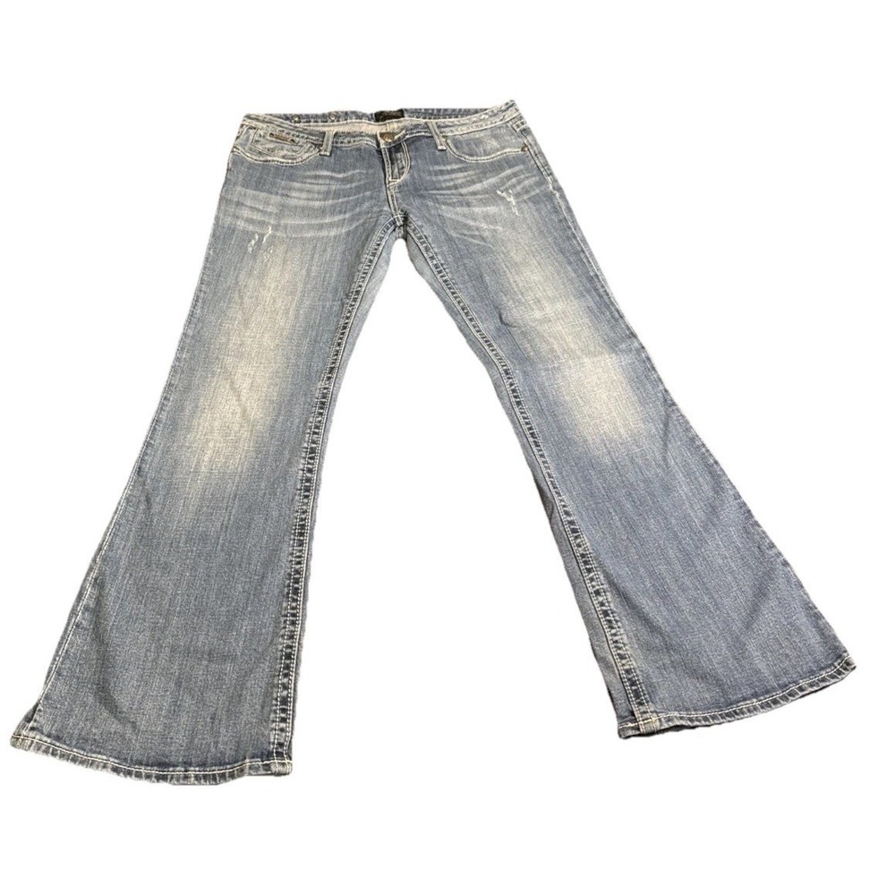 ReRock for Express Women's Bootcut Jeans Size 10S Blue Medium Wash Stretch